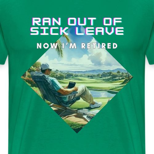 Farewell Office, Hello Greens! - Funny Retirement - Men's Premium T-Shirt