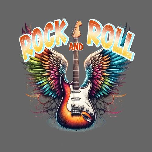 Rock and Roll - Guitar - Men's Premium T-Shirt