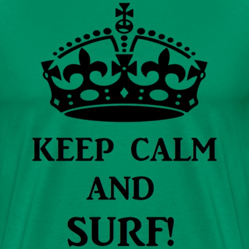 keep calm surf blk - Men's Premium T-Shirt