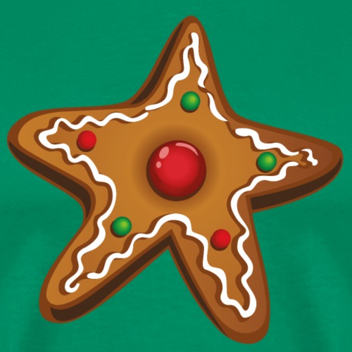 Gingerbread star. Cookies, christmas cookies. - Men's Premium T-Shirt