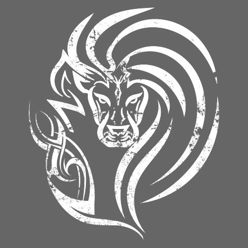 Fierce Lion Logo in White - Men's Premium T-Shirt