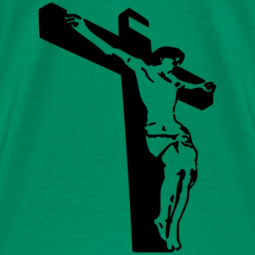 Jesus on a cross black color - Men's Premium T-Shirt