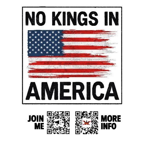 No Kings In America (black, front-facing) - Women's Premium T-Shirt