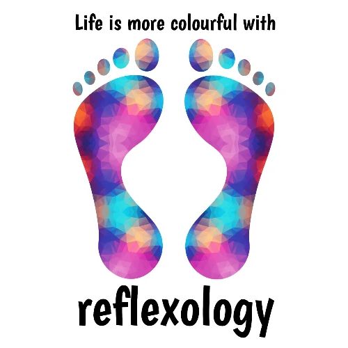 Life is more colourful with reflexology (feet) - Women's Premium T-Shirt