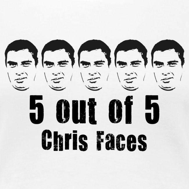 chris faces tshirt black