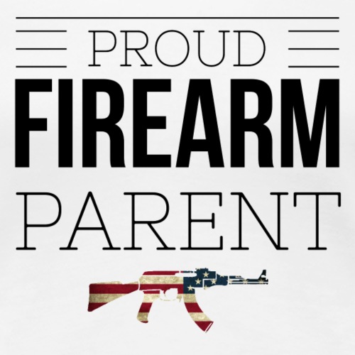 Proud Firearm Parent, Black Logo - Women's Premium T-Shirt
