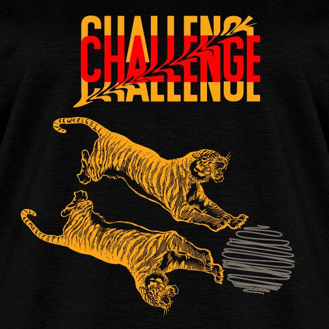 Double tiger fashion, jungle feline animals.