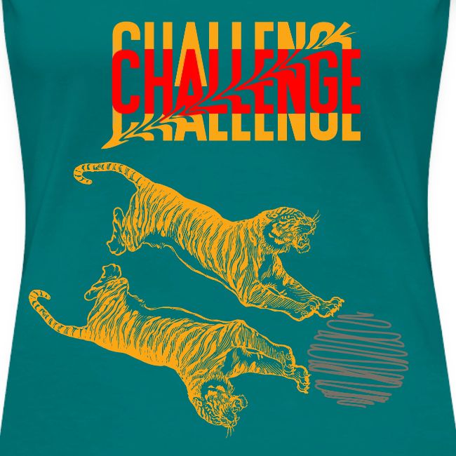 Double tiger fashion, jungle feline animals.