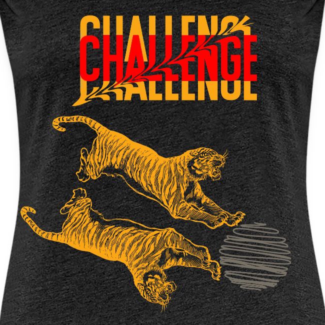 Double tiger fashion, jungle feline animals.