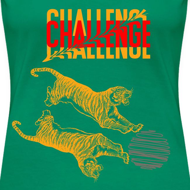 Double tiger fashion, jungle feline animals.