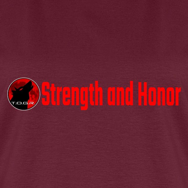 Strength and Honor - Red Letters