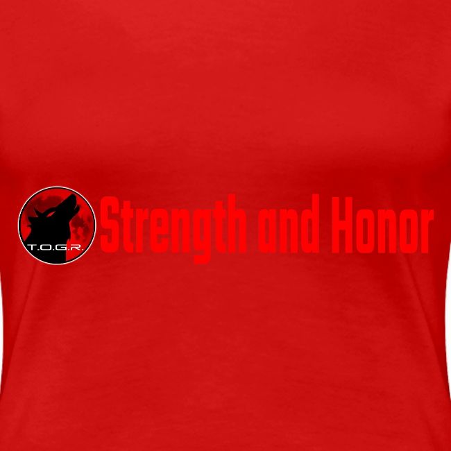 Strength and Honor - Red Letters