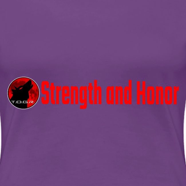 Strength and Honor - Red Letters