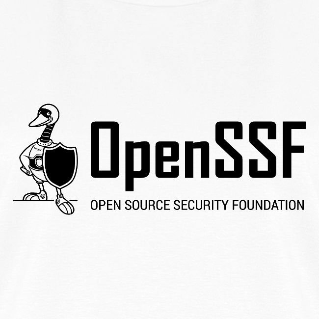 OpenSSF wide black and white logo