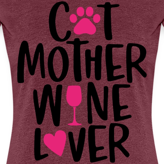 cat mother wine lover