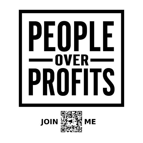 People Over Profits (black, front-facing) - Women's Premium T-Shirt