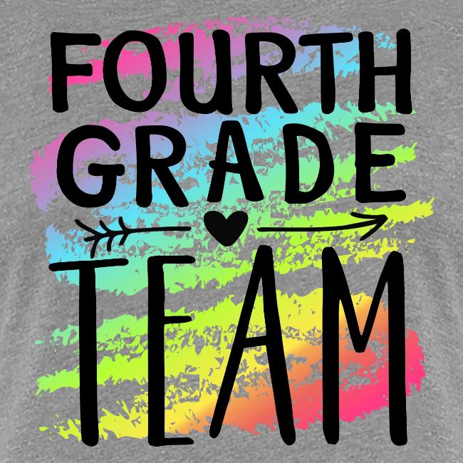 Fourth Grade Team Crayon Splash Teacher T-Shirts