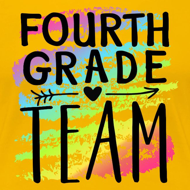 Fourth Grade Team Crayon Splash Teacher T-Shirts
