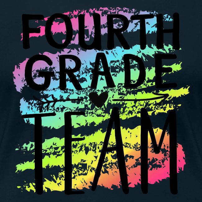 Fourth Grade Team Crayon Splash Teacher T-Shirts