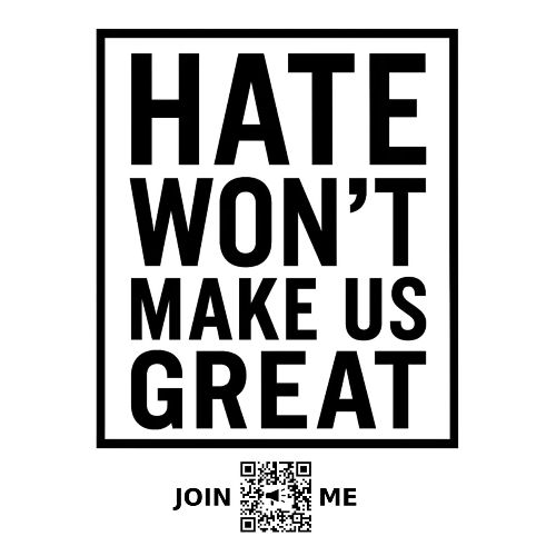 Hate (black, front-facing)