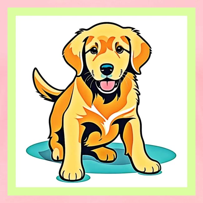 Golden Pup Charm Design