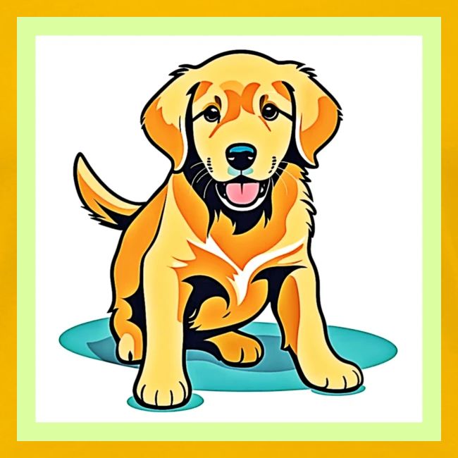 Golden Pup Charm Design