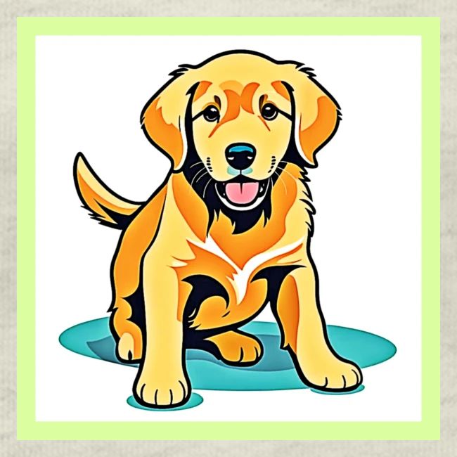 Golden Pup Charm Design