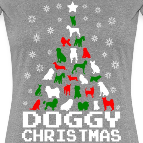 Doggy Christmas Tree - Women's Premium T-Shirt