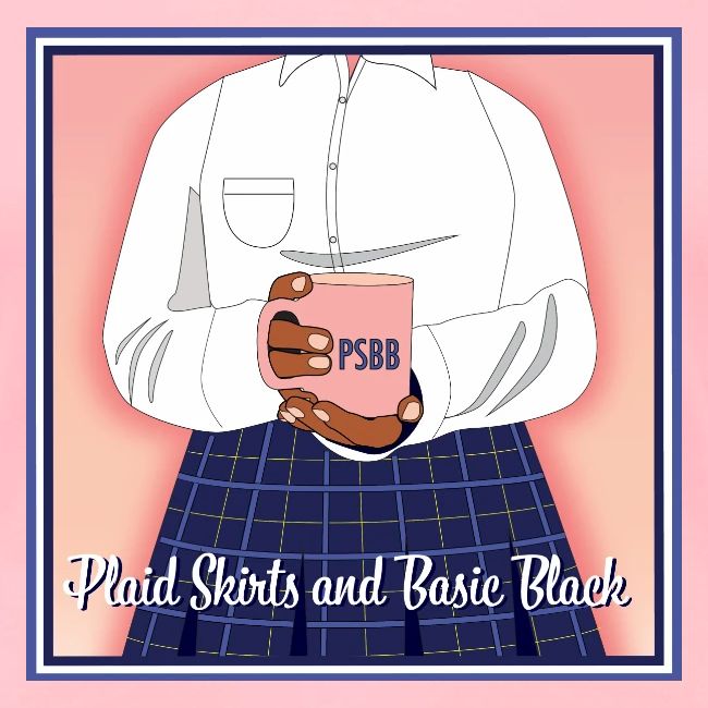 plaid skirts and basic black