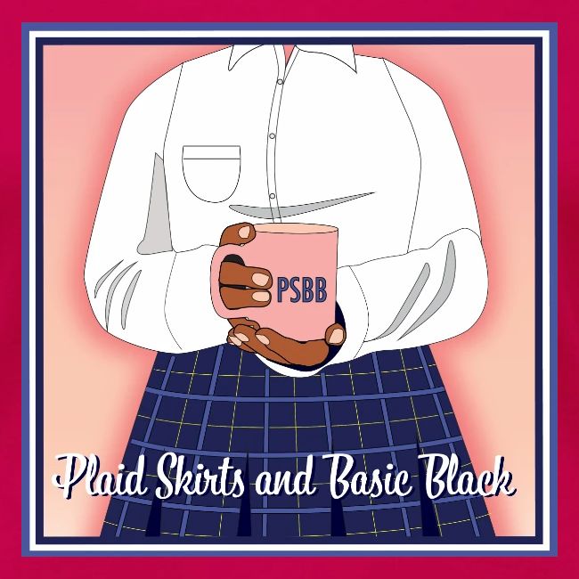plaid skirts and basic black
