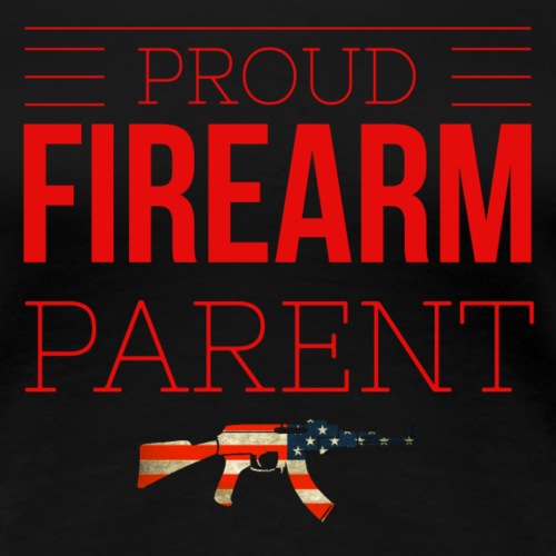Proud Firearm Parent, Red Logo - Women's Premium T-Shirt