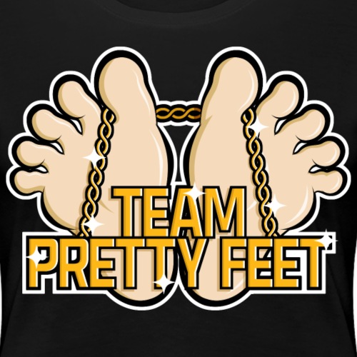 Team Pretty Feet™ Gold Chain (Kawaii Style) - Women's Premium T-Shirt