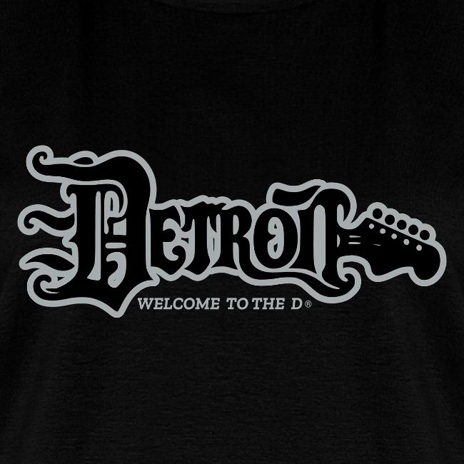 DETROIT GUITAR WTTD BLK SLR REG FONT