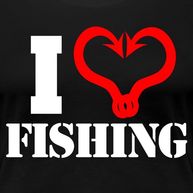 I heart fishing WHITE