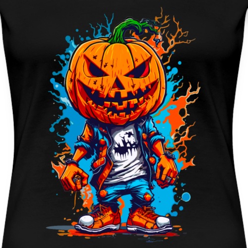 Elevate Halloween with Our Pumpkin Head T-Shirt! - Women's Premium T-Shirt