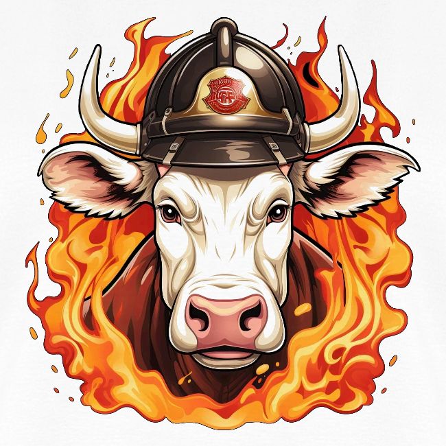 Firefighter cow