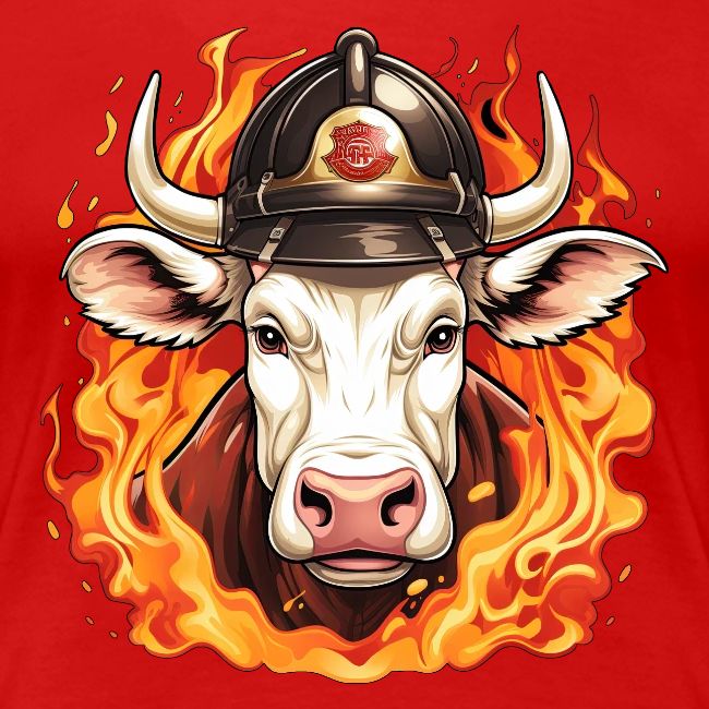 Firefighter cow