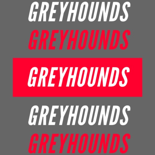 GREYHOUNDS Red And White Statement Word Apparel - Women's Premium T-Shirt