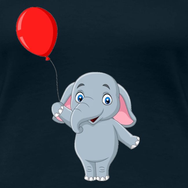 Baby Elephant Holding A Balloon