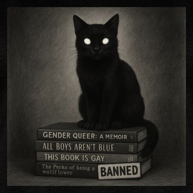 Cat on Banned Books