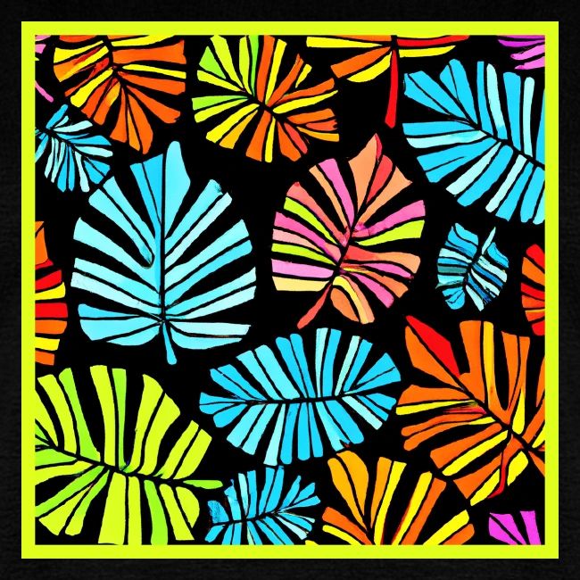 Vibrant Foliage Radiance Neon Elegance