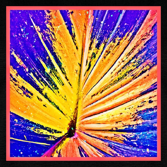 Vibrant Neon Leaf Pattern