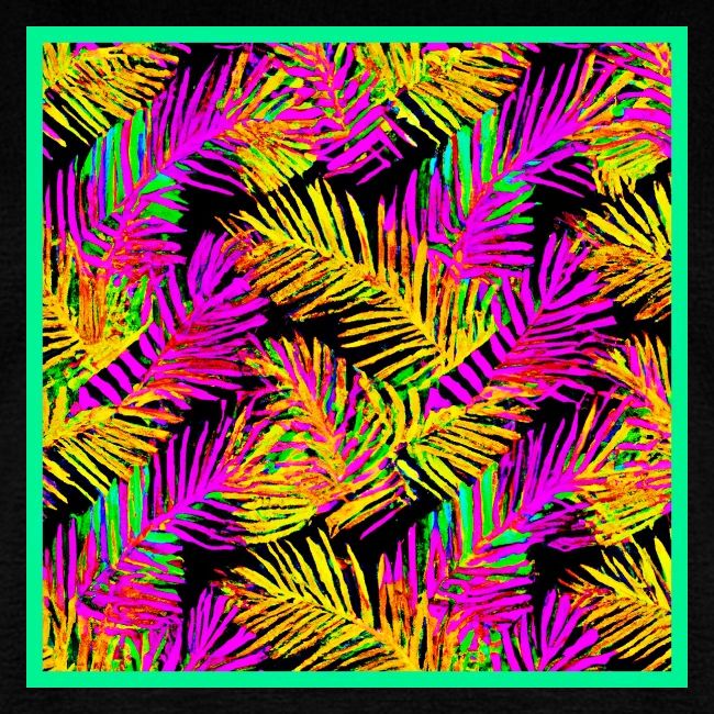 Chic Neon Leaf Lively Design