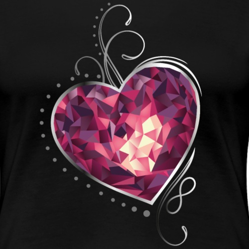 Heart Polygon Mothers Day Gem Infinity Love - Women's Premium T-Shirt