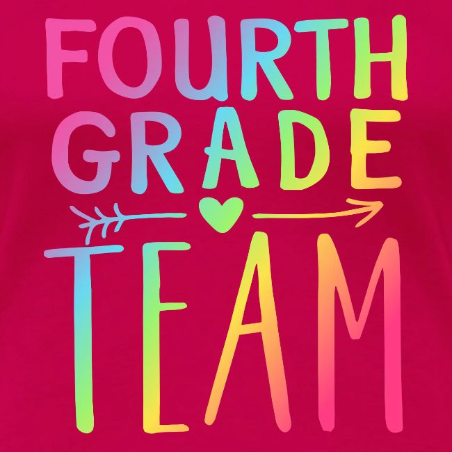 Fourth Grade Team Neon Rainbow Teacher T-Shirts