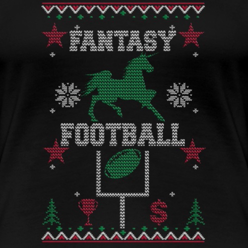 Fantasy Football Ugly Christmas Apparel - Women's Premium T-Shirt