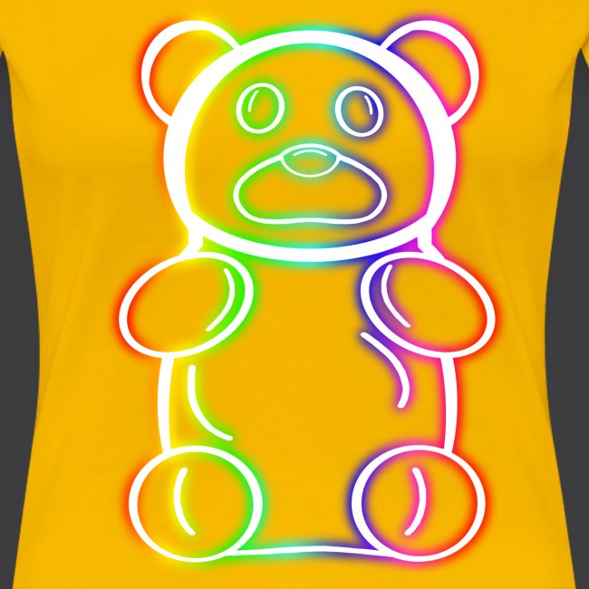 Neon Rainbow Gummy Bear