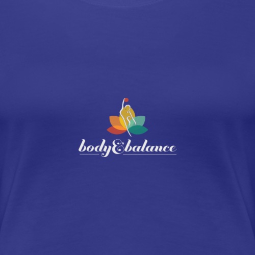 body and balance logo white text center - Women's Premium T-Shirt