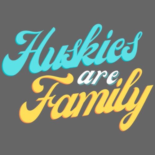 Huskies are family with paws logo for Husky Lovers - Women's Premium T-Shirt