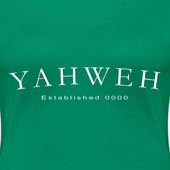 Yahweh Established 0000 in white